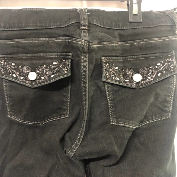 White House Black Market Jeans 4R Black Bling - Picture 5 of 11